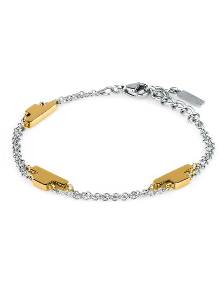 Bracciale TRUSSARDI donna T-Logo doppio acciaio / dorato
