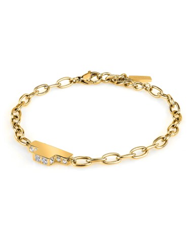 Bracciale TRUSSARDI donna T-Logo acciaio dorato...