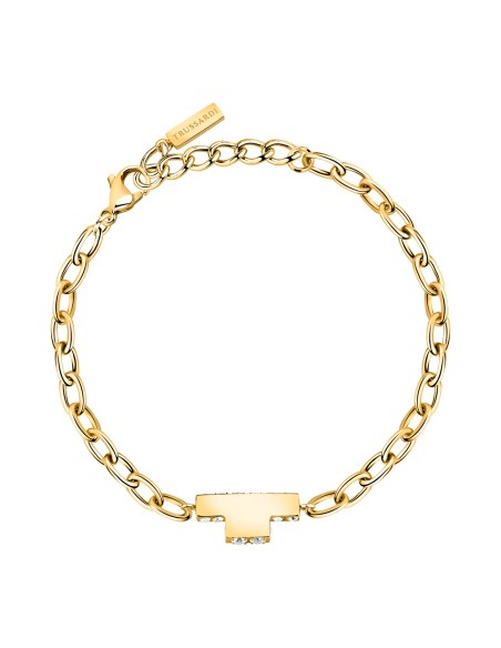 Bracciale TRUSSARDI donna T-Logo acciaio dorato (TJAXC29)