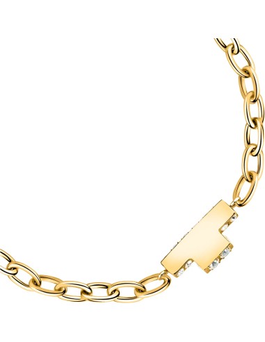 Bracciale TRUSSARDI donna T-Logo acciaio dorato...