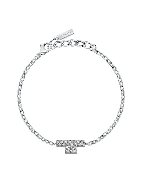 Bracciale TRUSSARDI donna T-Logo acciaio / cristalli (TJAXC30)