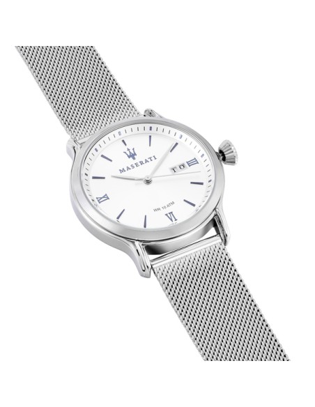 Orologio MASERATI uomo Epoca datario acciaio / silver