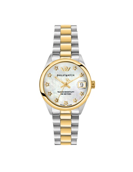 Philip Watch Caribe – Orologio Donna Bicolore Bianco Diamond (R8253597627)