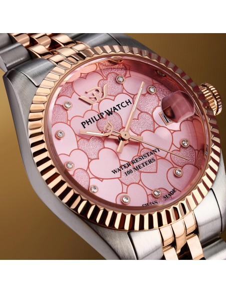 Orologio PHILIP WATCH donna Caribe Jubilee bicolore / diamond / cuori