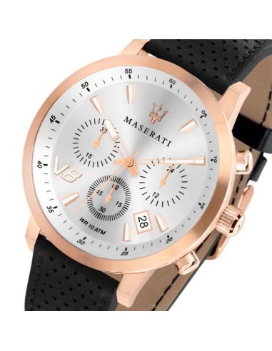 Orologio MASERATI uomo GT crono pelle nero /...