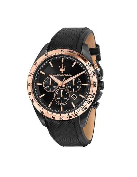 Maserati Traguardo – Orologio Uomo Pelle Nero/Oro Cronografo (R8871612038)