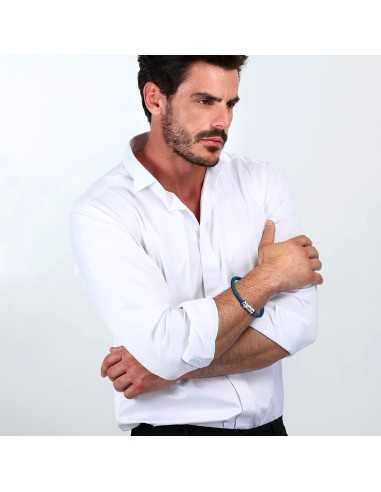 Bracciale MORELLATO uomo Moody pelle blu