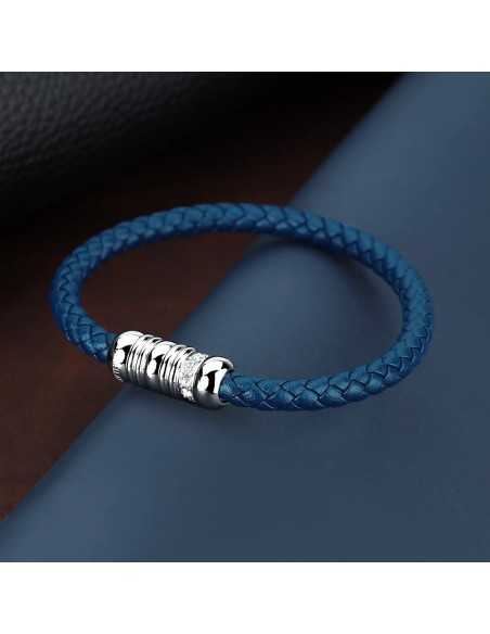Bracciale MORELLATO uomo Moody pelle blu