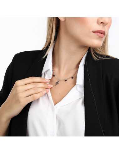 Collana LA PETITE STORY Family acciaio croce