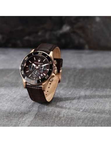 Orologio MASERATI uomo Competizione crono pelle...