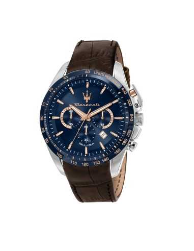 Orologio MASERATI uomo Traguardo crono pelle...