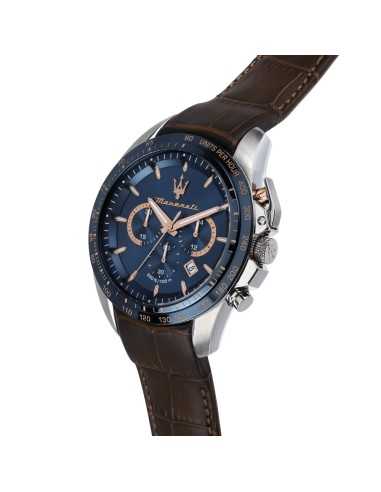 Orologio MASERATI uomo Traguardo crono pelle...