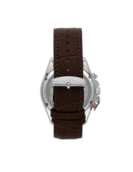Orologio MASERATI uomo Traguardo crono pelle marrone / blu - Limited