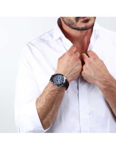 Orologio MASERATI uomo Traguardo crono pelle...