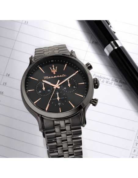 Orologio MASERATI Uomo Epoca Cronografo Acciaio Gun Limited