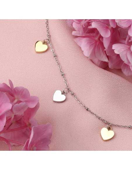 Cavigliera MORELLATO donna Passioni acciaio cuori - Limited
