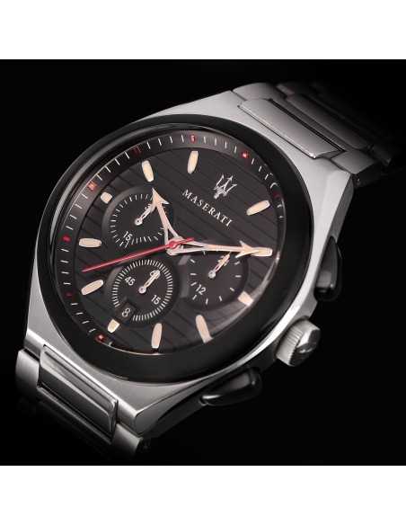 Orologio MASERATI uomo Triconic cronografo acciaio / nero