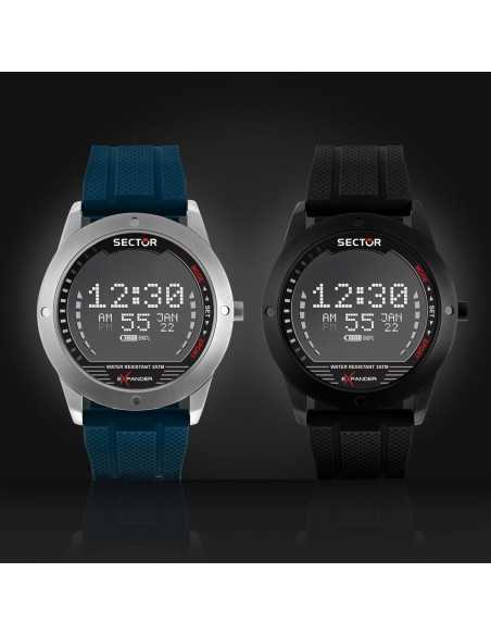 Orologio Sector EX-43 Digitale Uomo Cinturino Gomma Nero
