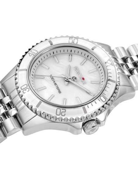 Orologio Sector 230 Donna Solo Tempo Acciaio / Bianco