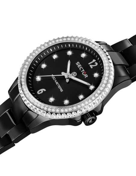Orologio Sector 230 Donna Acciaio Nero / Cristalli (R3253161535)
