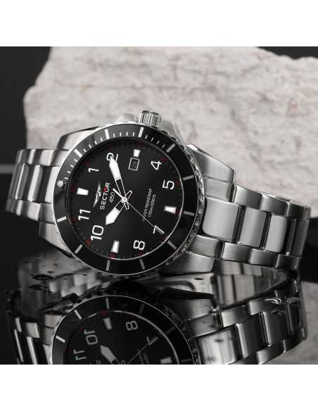 Orologio SECTOR Uomo 450 Data Acciaio Nero