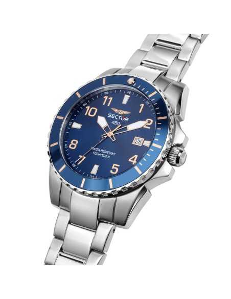 Orologio SECTOR Uomo 450 Datario Acciaio Blu
