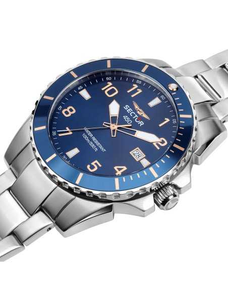Orologio SECTOR Uomo 450 Datario Acciaio Blu