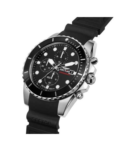 Orologio SECTOR Uomo 450 Cronografo Gomma Nero