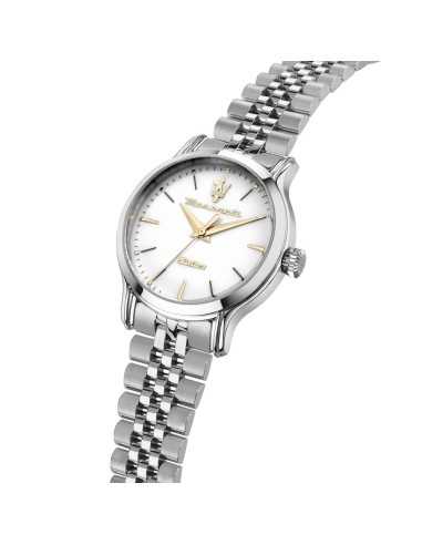 Orologio MASERATI Donna Epoca Solar Acciaio Bianco