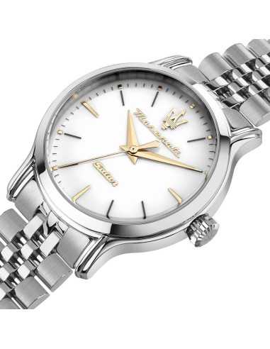 Orologio MASERATI Donna Epoca Solar Acciaio Bianco