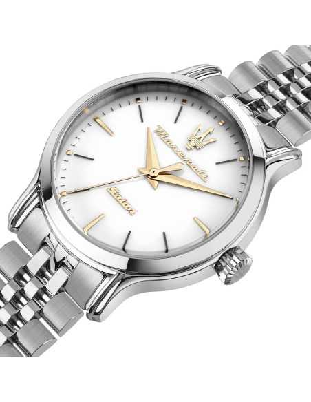 Orologio MASERATI Donna Epoca Solar Acciaio Bianco