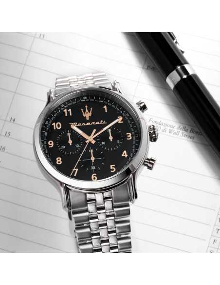 Orologio MASERATI Uomo Epoca Cronografo Acciaio Nero