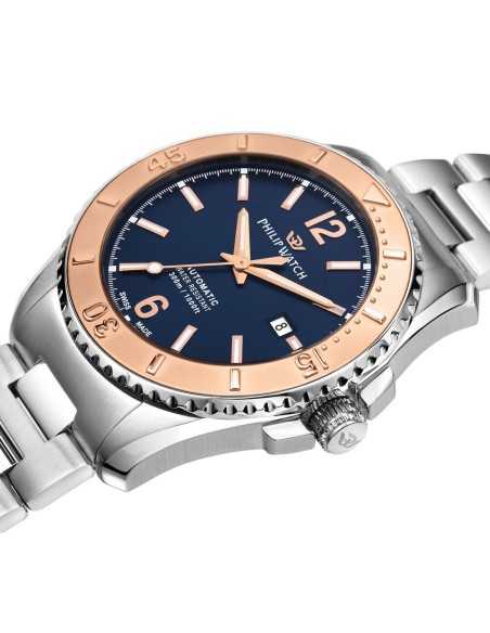 Philip Watch Amalfi Diving Automatic  –  Blu & Lunetta Oro Rosa (R8223218004)