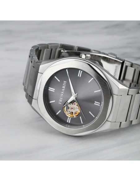 Orologio TRUSSARDI uomo Brink Automatico acciaio / grigio