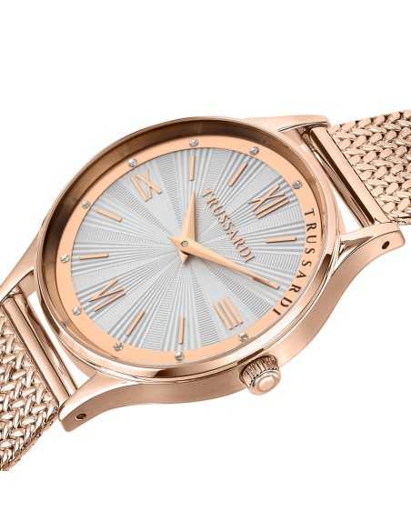 Orologio TRUSSARDI donna T-star oro rosa mesh / bianco