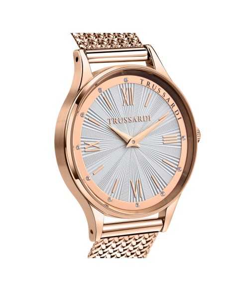 Orologio TRUSSARDI donna T-star oro rosa mesh / bianco