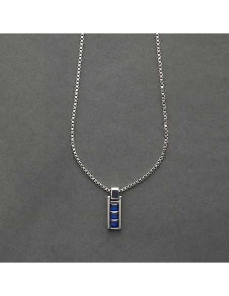 Pendente MORELLATO uomo Motown acciaio / pietre blu