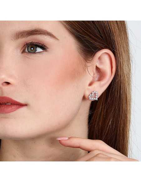 Orecchini MORELLATO donna Tesori argento 925 - cuori bianchi