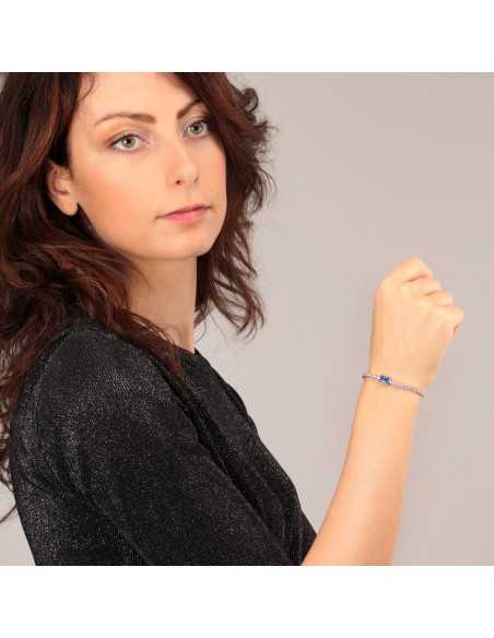 Bracciale MORELLATO donna Tesori tennis arg. 925 / pietra blu
