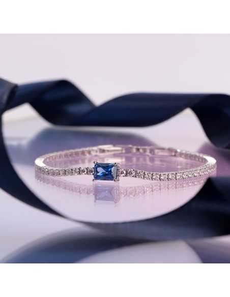 Bracciale MORELLATO donna Tesori tennis arg. 925 / pietra blu
