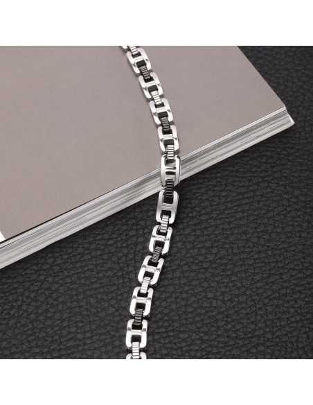 Bracciale MORELLATO uomo Motown acciaio / inserto nero