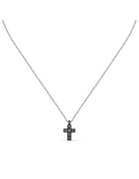Pendente MORELLATO uomo Motown croce / nero / punto luce