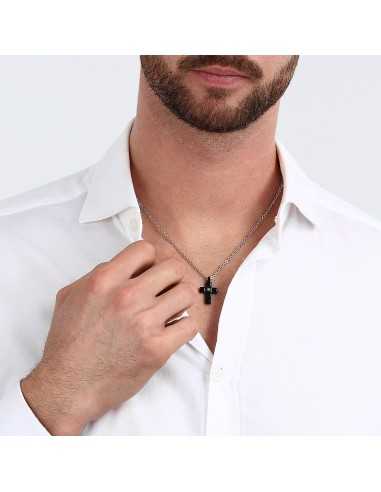 Pendente MORELLATO uomo Motown croce / nero /...