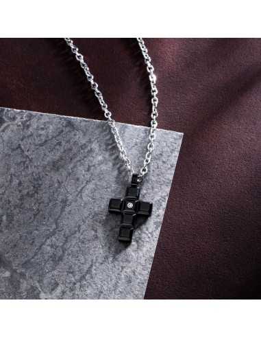Pendente MORELLATO uomo Motown croce / nero /...