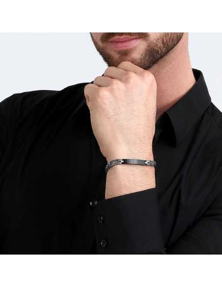 Bracciale MORELLATO uomo Motown acciaio antico / nero