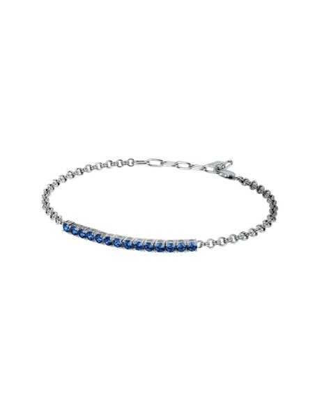 Bracciale MORELLATO uomo Tennis argento 925 / blu (SATT18)