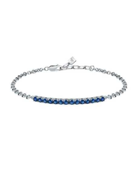 Bracciale MORELLATO uomo Tennis argento 925 / blu (SATT18)