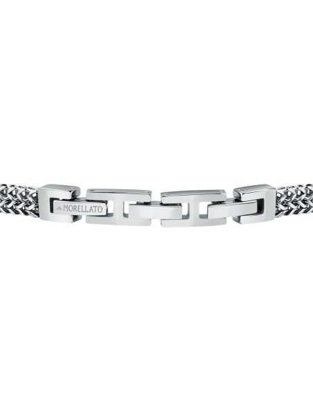 Bracciale MORELLATO uomo Catene acciaio / oro rosa / pietre nere