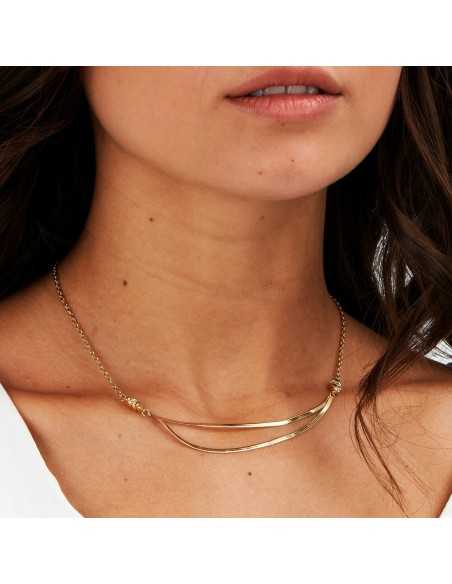 Morellato Torchon – Collana Donna Oro con Cristalli Bianchi (SAWZ01)