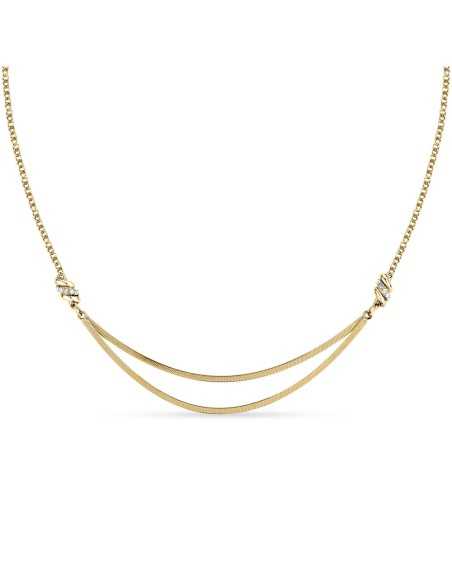 Morellato Torchon – Collana Donna Oro con Cristalli Bianchi (SAWZ01)